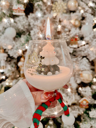 Christmas Tree Latte Candle