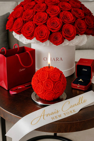 Flower Romance in Lipstick, a pomander candle designed by Anaïs Candle.