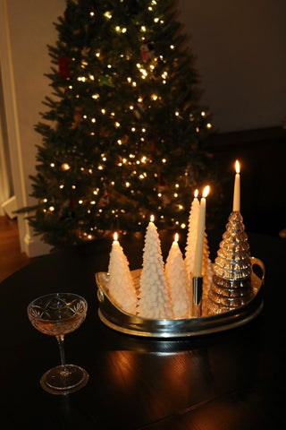 Holiday Pine Tree Candle Set of 2