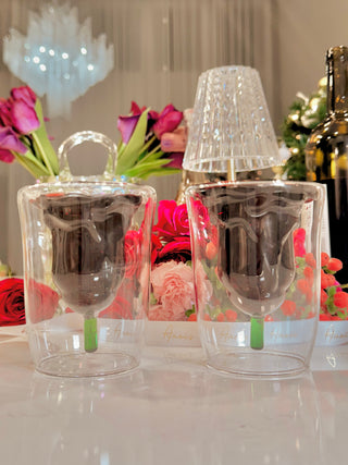Everly Rose Glass Cup Set of 2.