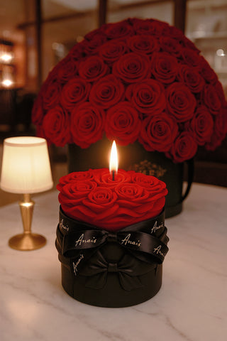 Vela Lavish Rose Bouquet en tono lápiz labial - XXL 