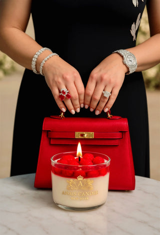 Vela de mousse de frambuesa 