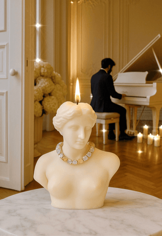 Vela con retrato de Venus de Milo 