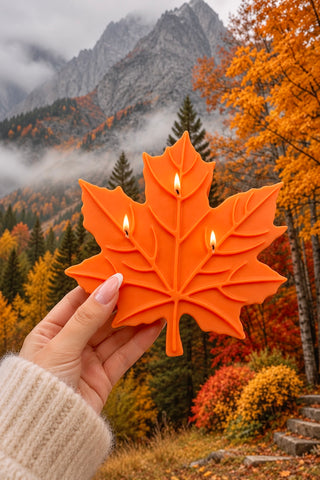 Golden Maple Leaf Candle - XL