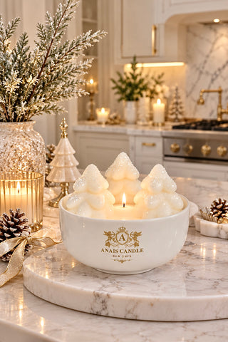 Wonderland Snowy Pine Trees Candle – XXL