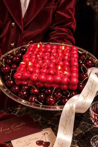 Chérie Cherry 4-Wick Cake Candle – XXL