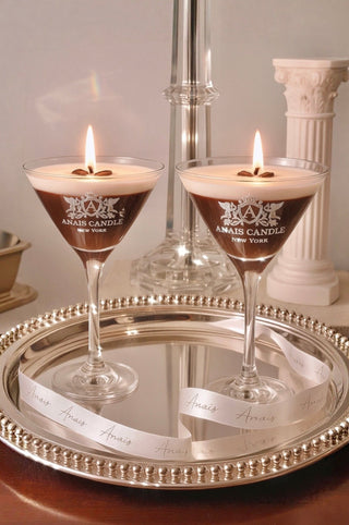 Lux Espresso Martini Candle With Crystal Glass Cup