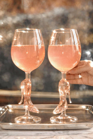Cindarella’s Glass Slippers Wine Glasses, Set of 2