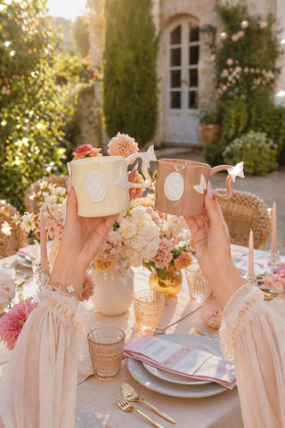 Butterfly Étoile Ceramic Tea/Coffee Cup Set of 2 in a luxury beachfront villa