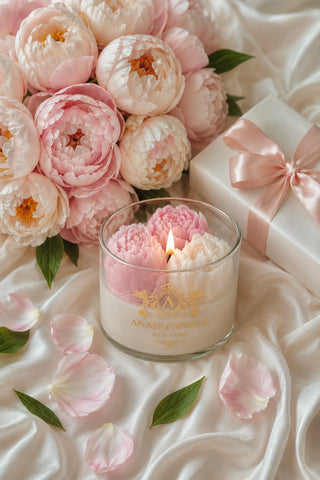 Peony Bouquet Candle in Petal Pink