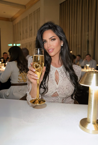 Imperial Diamond Heart Champagne Flute Set of 2 designed by Anaïs Decor.