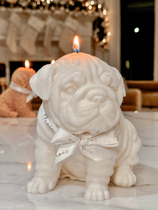 Guardian Glow Bulldog Candle