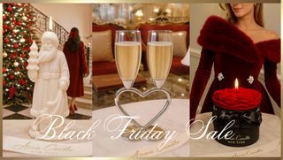 Collage of Christmas-themed products with 'Black Friday Sale' text.