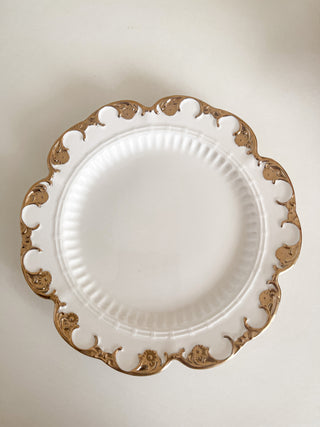 Charlene Gold Trim Ceramic Plate