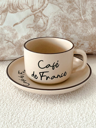 Parisian Coffee/ Tea Cup With Plate Set