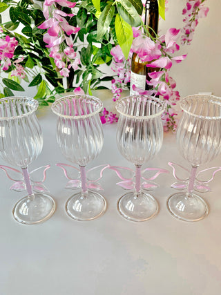 Dreamy Butterfly Champagne Flute Set of 2.