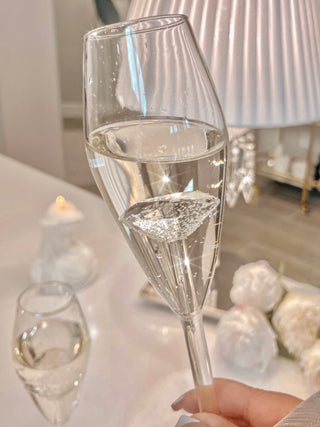 Champagne flutes with diamonds Clearance