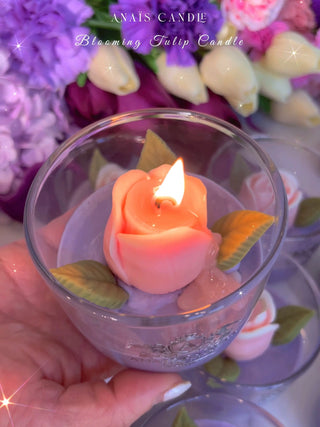 Blooming Tulip Candle.