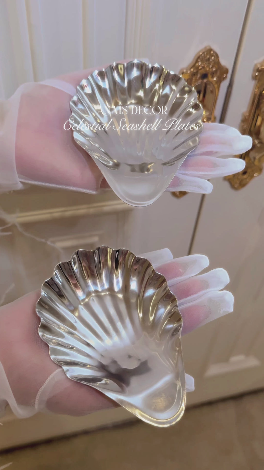 Promotional video with music for the Celestial Seashell Plate Set of 2.