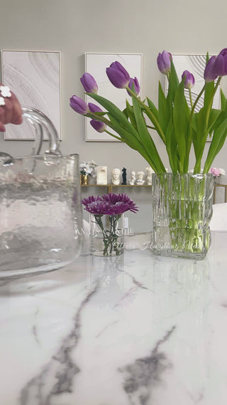Olivia Glass Handbag Vase video styling a living room along with Anaïs candles.