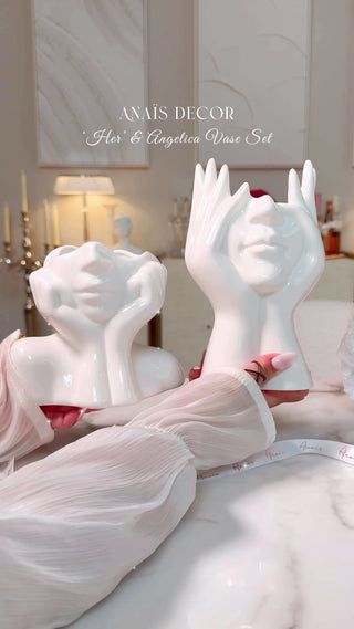 The Goddesses Vase Set of 3 in a promotional video.