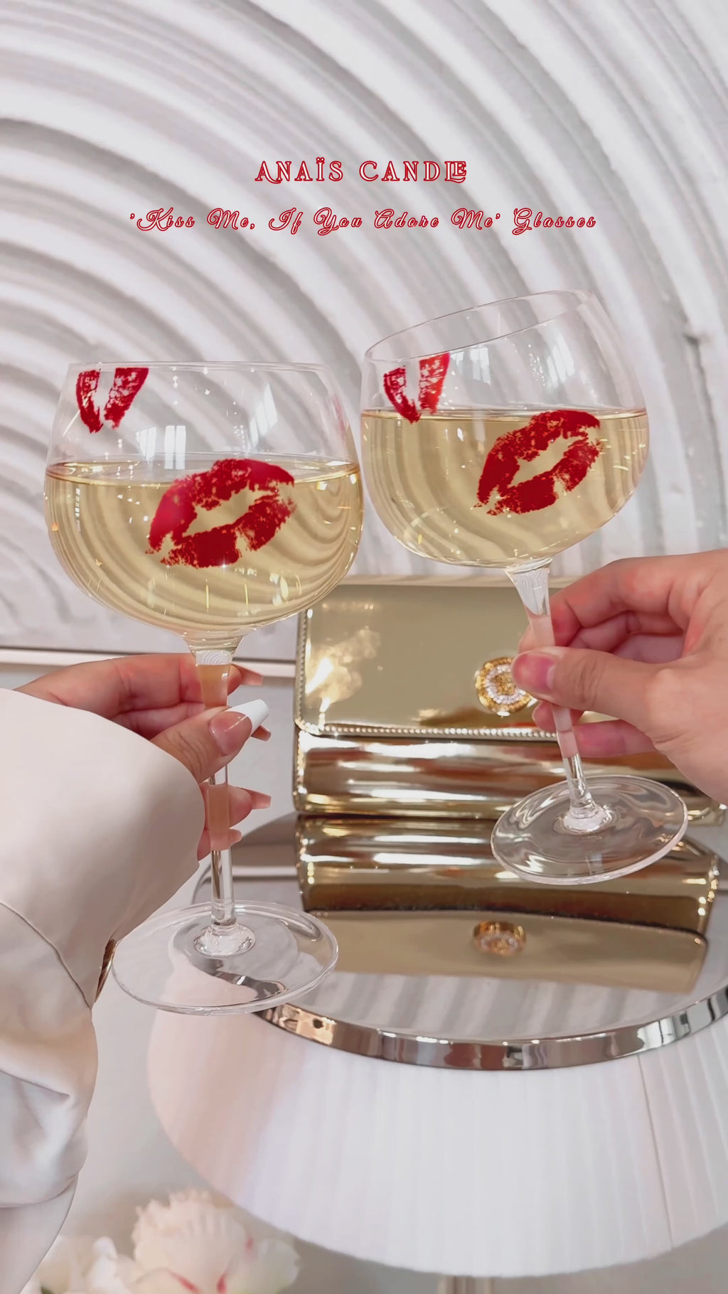 ‘Kiss Me, If You Adore Me’ Glass Cup Set of 2 promo video.