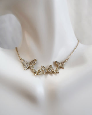 Anaïs Butterflies Necklace 18K Gold Plated.