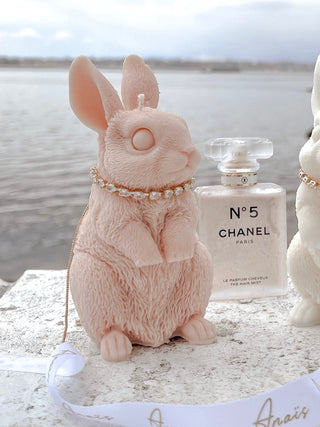 Baby Bunny Candle in Rosewood.