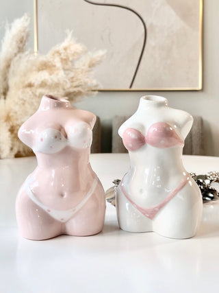 Bikini Lady Ceramic Vase Set of 2.