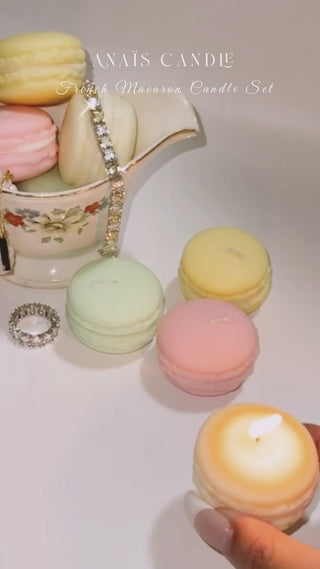 French Macaron Candle Set of Four - Tropical Fruits