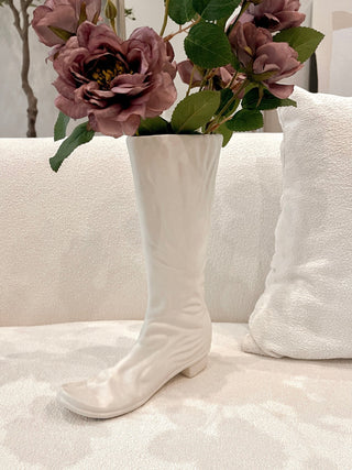 Ceramic Boot Vase - Handcrafted.