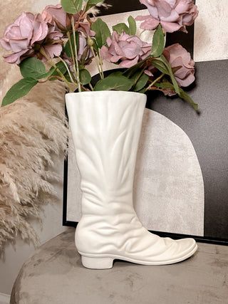 Ceramic Boot Vase - Handcrafted.