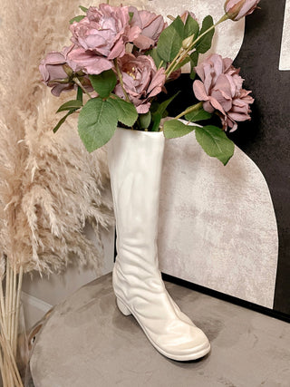 Ceramic Boot Vase - Handcrafted.