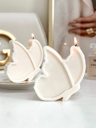 Two Dreamy Butterfly Candles.