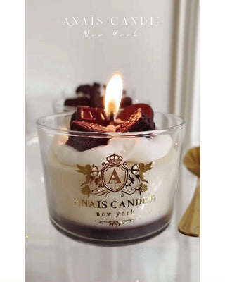 Anaïs Tiramisu Candle promotional video content showcasing lit candle.