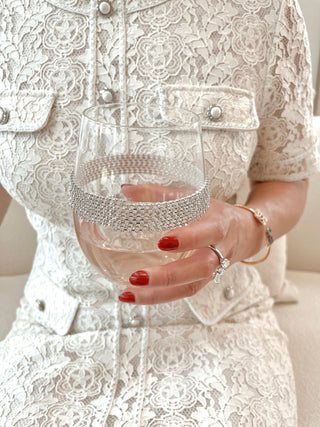 Florence Diamond Glass Cup -Handmade.
