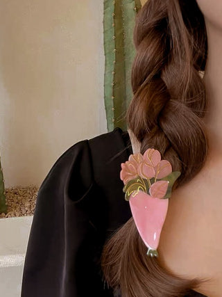 Flower Bouquet Acrylic Hair Clip.