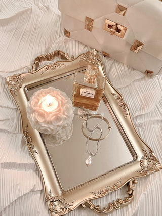 Grandeur Gold Mirror Tray.