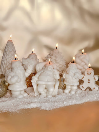 Snowman & Santa Candle Set.