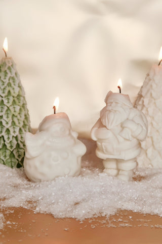 Snowman & Santa Candle Set.