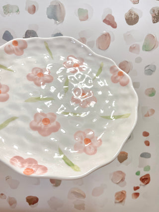 Spring Floral Ceramic Plate.