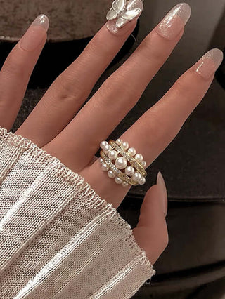 Aaliyah Pearl Adjustable Ring.
