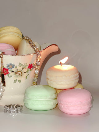 French Macaron Candle Set of Four - Holiday Edition.
