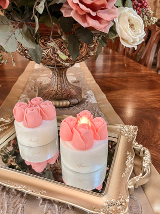 Spring Blooming Tulips Candle.