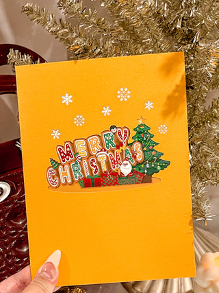 Pop-up Merry Christmas Holiday Card.