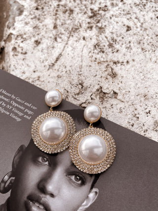 Pearl Statement Earrings.
