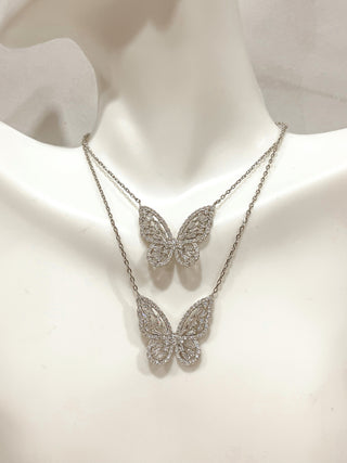 Anaïs Butterfly Necklace 18K Silver Plated.