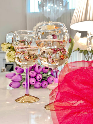 Luxurious Gemstones Glass Cup.