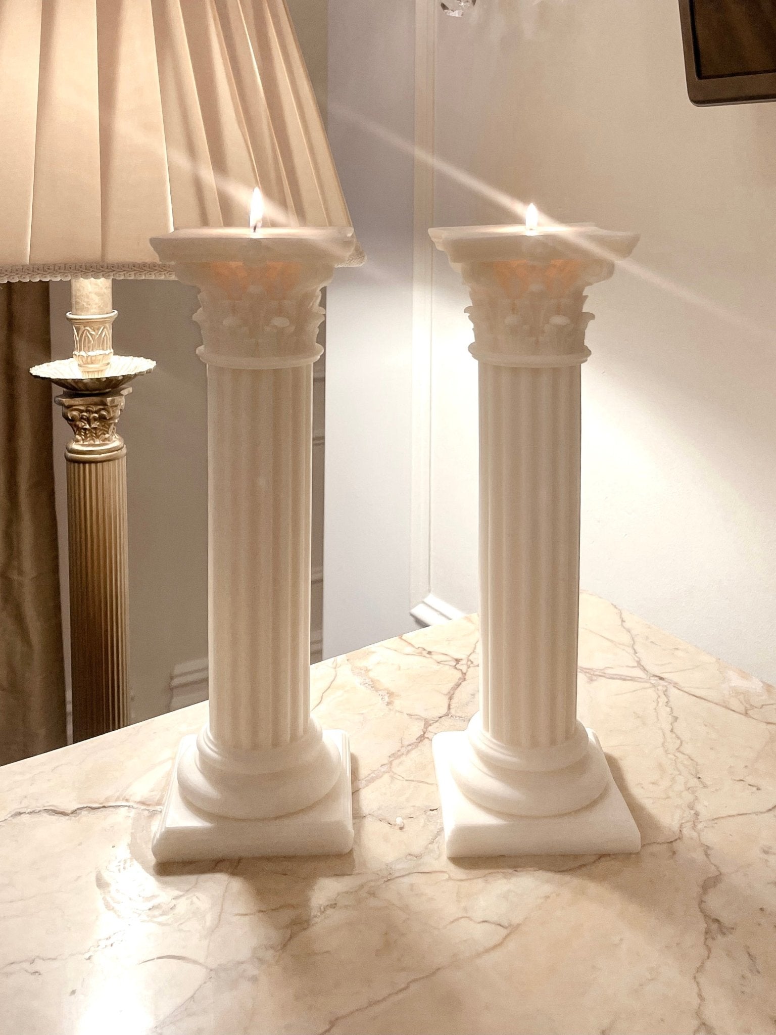 Magnificent Roman Column Candle Set