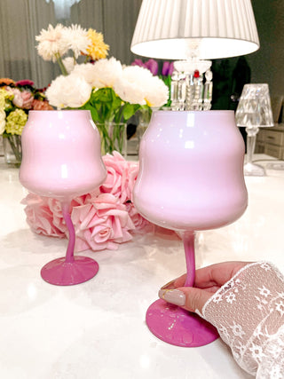 Pink Sugar Glass Cup Set of 2.